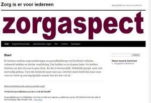 De website zorgaspect.nl